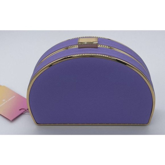 NWT Stoney Clover Ln x Target Purple Rainbow Crossbody Purse Clutch Gold Trim - Picture 6 of 8